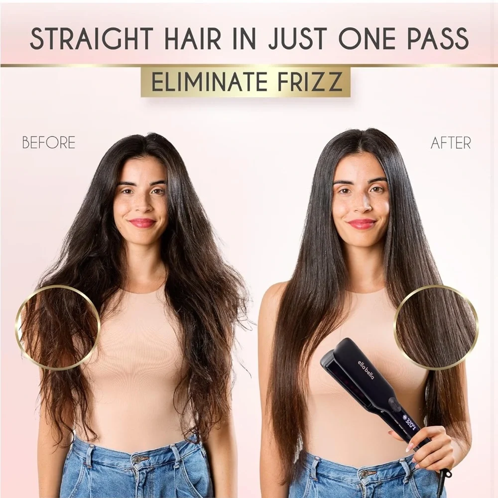 Titanium flat iron hair straightener - Picture 3 of 11